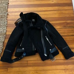 Black Zara Double Faced Jacket